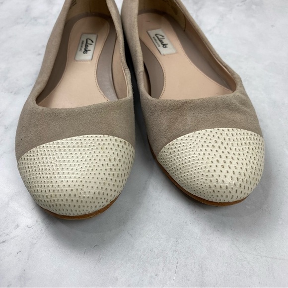 Clarks Narrative: Suede Print Ballet Flats Slip On Shoes Business Casual Size 6‎ - Picture 3 of 6